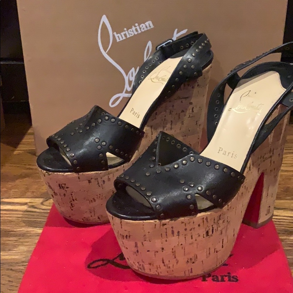 $SOLD$ louboutin wedges size 37.5